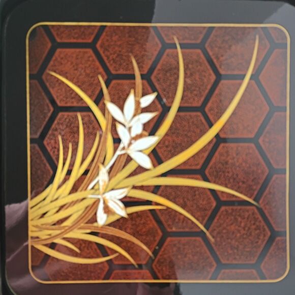 Vintage Himark Enterprises 10" Lacquer Tray Nishi Garden Hollywood Regency MCM - Picture 4 of 12